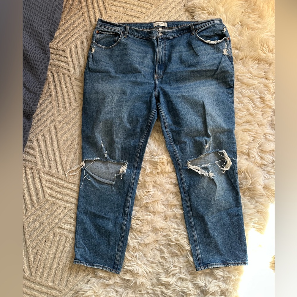 Abercrombie & Fitch curve love The 90’s straight ultra high rise jeans